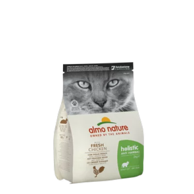 Almo Nature Holistic Cat для виведення шерсті у дорослих котів зі свіжою куркою