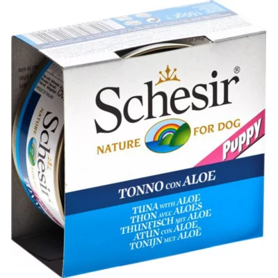 Schesir Консерви для цуценят тунець з алое