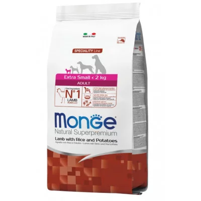 Monge Dog Extra Small Adult Сухий корм для собак з ягням,  рисом та картоплею