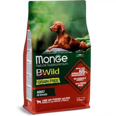 Monge Dog  Bwild Grain Free Сухий корм для собак, беззерновий з ягням