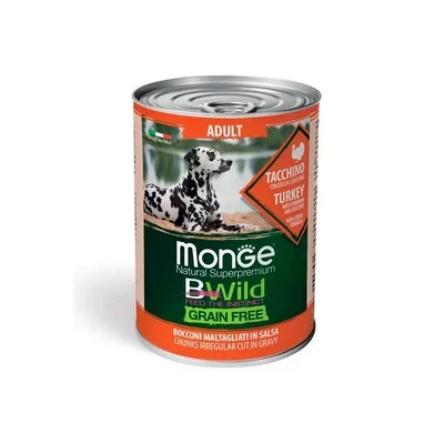 Monge Dog Wet Bwild Grain Free Adult Вологий корм для собак з індичкою, гарбузом та цукіні