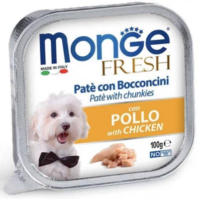 Monge Dog Wet FRESH - паштет з м'ясними шматочками 100г
