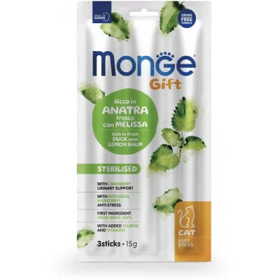 Monge Gift Cat Ласощі для котів 3 стіки, 15 гр