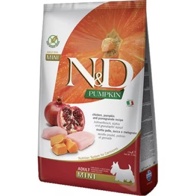 Farmina DOG  N&D Grain Free PUMPKIN CHICKEN & POMEGRANATE ADULT MINI