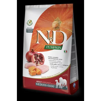 Farmina  DOG  N&D Grain Free PUMPKIN CHICKEN & POMEGRANATE ADULT MEDIUM & MAXI