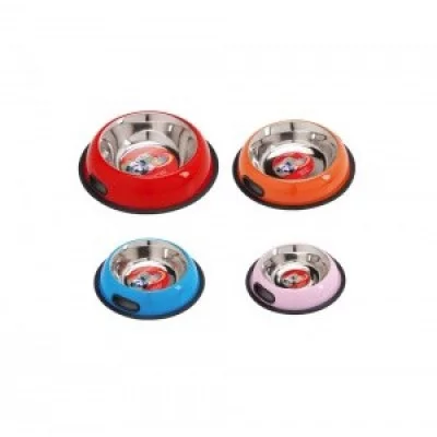 Camon Миска сталева кольорова з гумовим обідком