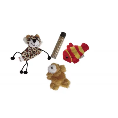 CAMON Іграшка  Риба\гепард\ведмедик з котячою м'ятою у тубі, поліестер