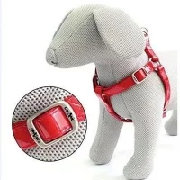 LEATHERETTE, Шлея червоний лак, кожзам/нейлон, 36-60x1,5см (..