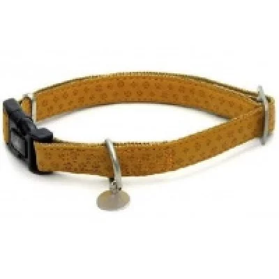 Нашийник MYLORD з тисненням, регул-мий, помаранчевий, кожзам, 30-50х2см (3шт/уп)
