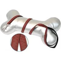 Повідець MYLORD с тиснением, бордовый, кожзам, 120x1,5см