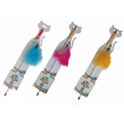 Іграшка для котів CROCI дражнилка з пір'їнкою, 46 см