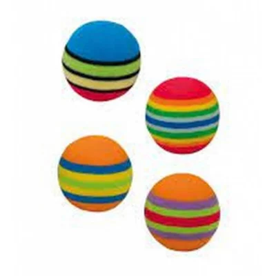 Іграшка для котів CROCI М'яч зефір веселка 3см, 98шт / уп (ціна за 1шт)