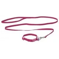 Набор ошейник+поводок MINI, 2 цвета, нейлон, 16-24х0,8см / 0..