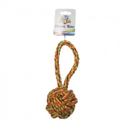 Іграшка для соб. CROCI канат грейфер вузловий м'яч з ручкою, 23см (ціна за 1шт) *