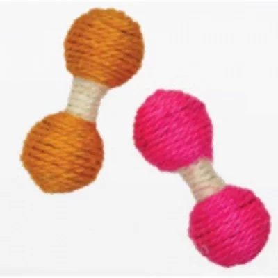 Іграшка для котів CROCI Гантелька плетені, сезаль, 13см