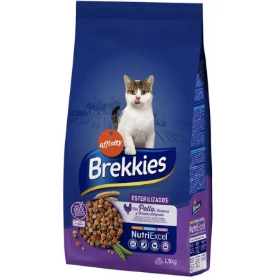 Brekkies Cat Sterilized для дорослих стерилізованих котів з куркою