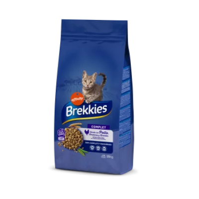 Brekkies Cat Complete для дорослих котів з куркою, тунцем та овочами