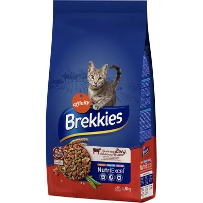 Brekkies Cat Beef для дорослих котів з яловичиною