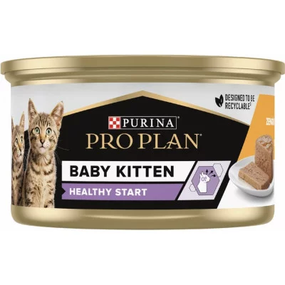 Pro Plan Kitten Healthy Start Вологий корм для кошенят, мус з куркою