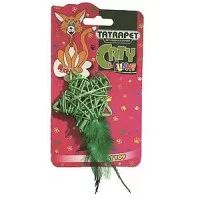 Іграшка для котів Caty funny, зірочка з пір'ям, 13х7 см