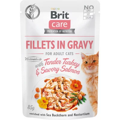 Brit Care Cat pouch 85g Вологий корм для кішок, філе в соусі