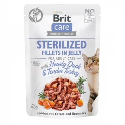 Brit Care Cat вологий корм для котів в желе pouch 85g