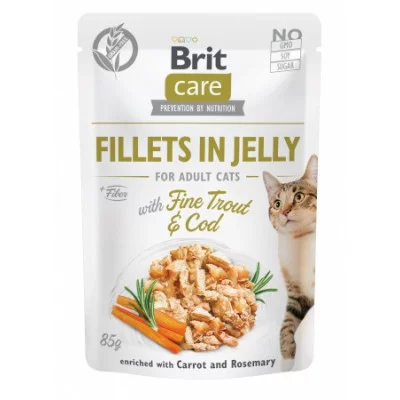 Brit Care Cat вологий корм для котів в желе pouch 85g