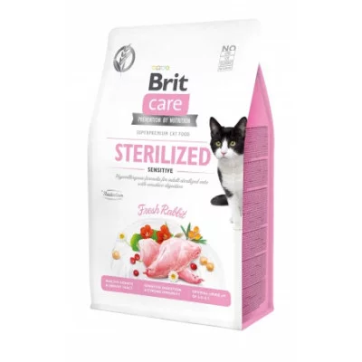 Brit Care Cat GF Sensitive Sterilized сухий корм для котів стерильних  індичка та лосось
