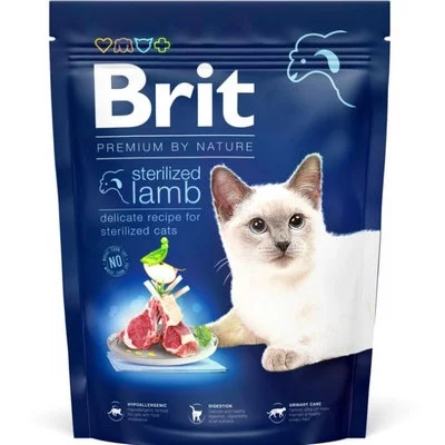 Brit Premium Cat  Sterilized корм для котів з чутливим травленням з ягням