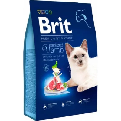 Brit Premium Cat  Sterilized корм для котів з чутливим травленням з ягням