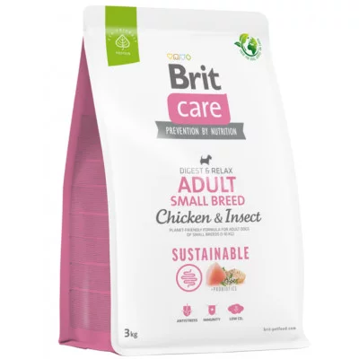Brit Care Sustainable Adult Small Breed Chicken and Insect корм для дорослих собак до 10 кг