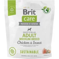 Brit Care Dog Sustainable Adult Medium Breed курка з комахам..