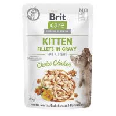 Brit Care Cat pouch 85g Вологий корм для кішок, філе в соусі