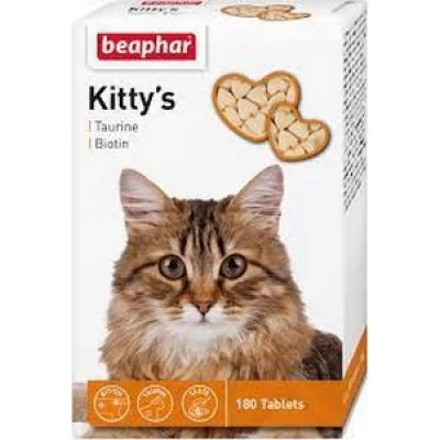 Beaphar Kitty's Taurine Biotin Вітамінізовані ласощі для кішок з таурином і біотином