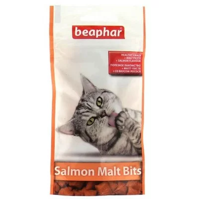 Beaphar Malt Bits Ласощі для виведення шерсті зі смаком лосося