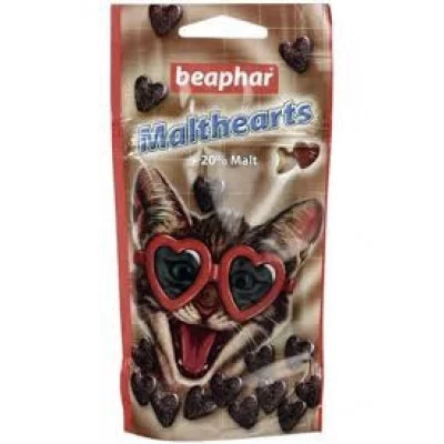 Beaphar Malt-Hearts Ласощі с мальт пастою  для виведення шерсті