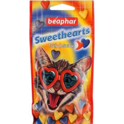 Beaphar Sweethearts Ласощі для котів і кошенят у формі різнокольорових сердечок