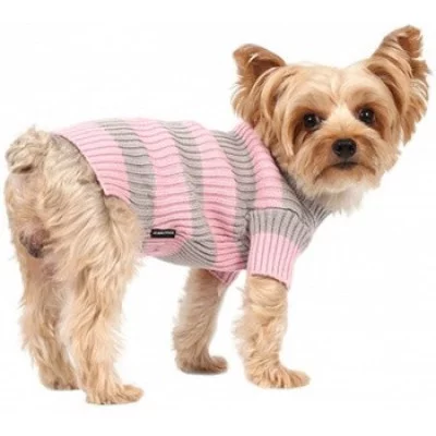 Doggy Dolly Светр в смужку рожевий