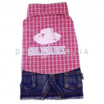 Doggy Dolly Спідниця джинс з сорочкою в клітинку