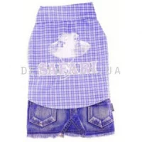 Doggy Dolly Спідниця джинс з сорочкою в клітинку blue