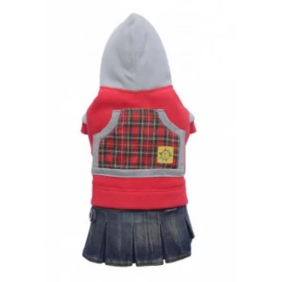 Doggy Dolly Худі червоне з блакитною спідницею