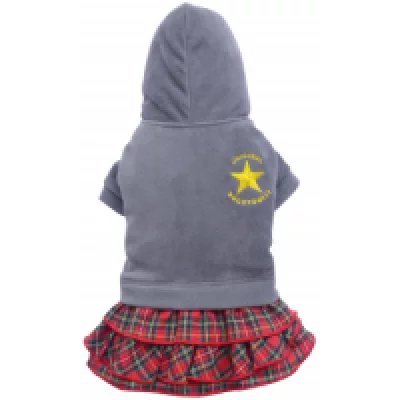 Doggy Dolly Худі сіре з червоною спідницею