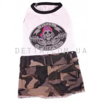 Doggy Dolly Спідниця хакі з футболкою Hell on wheels