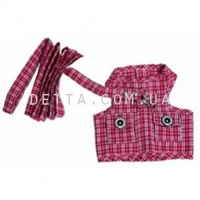 Doggy Dolly Scott red Harness Пуловер в клітку
