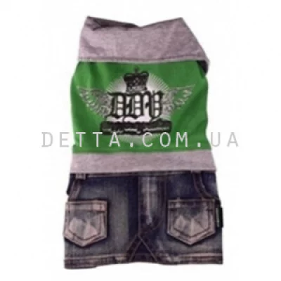 Doggy Dolly Спідниця джинс з футболкою зеленою dd y