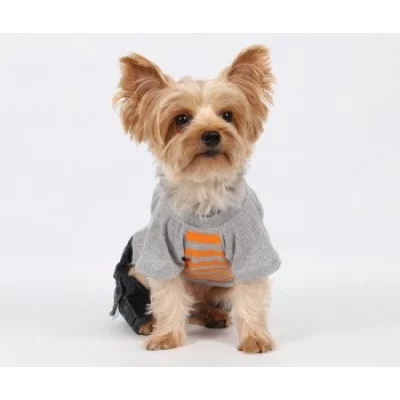 Doggy Dolly Комбінезон з смугастою футболкою Grey Orange Star