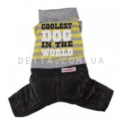 Doggy Dolly Комбінезон Yellow Coolest dog in the world