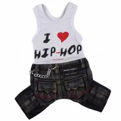Doggy Dolly Комбінезон I love hiphop білий