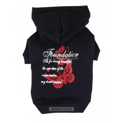 Doggy Dolly Butterfly hoot black Толстовка для собак, чорна