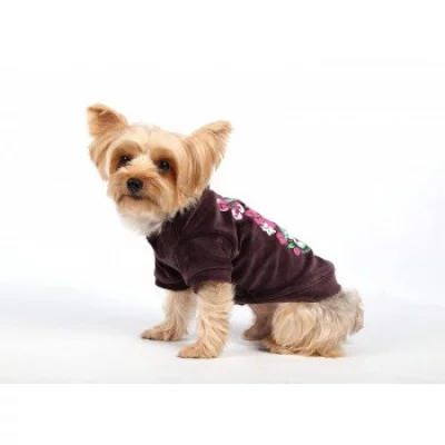Doggy Dolly Flower dark purple hoodie Толстовка для собак
